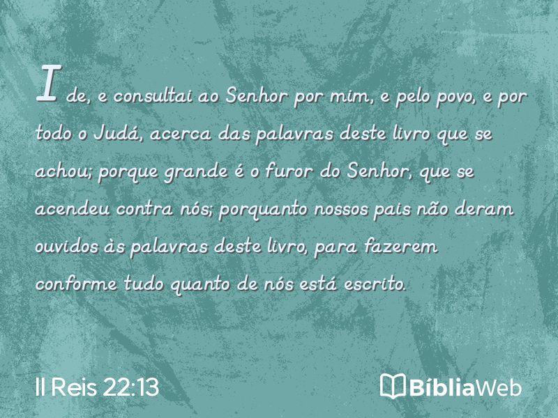 II Reis 22:13 em imagem para compartilhar
