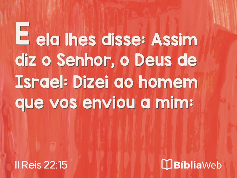 II Reis 22:15 em imagem para compartilhar