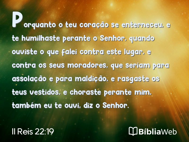 II Reis 22:19 em imagem para compartilhar
