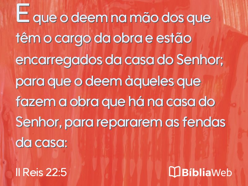 II Reis 22:5 em imagem para compartilhar