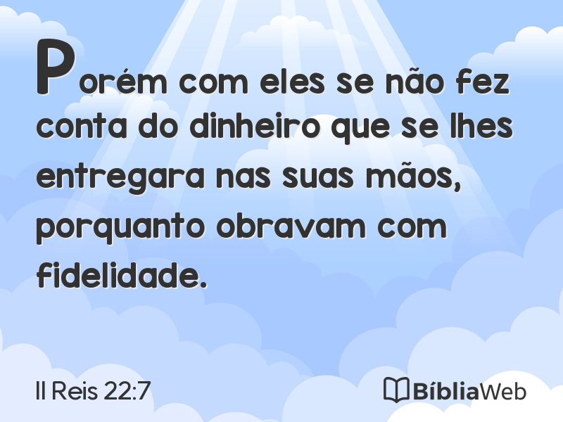 II Reis 22:7 em imagem para compartilhar