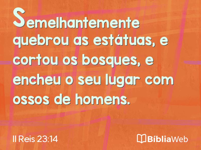II Reis 23:14 em imagem para compartilhar