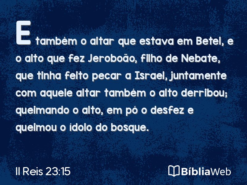 II Reis 23:15 em imagem para compartilhar