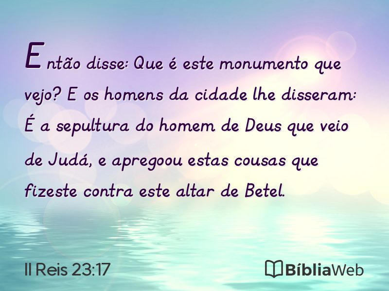 II Reis 23:17 em imagem para compartilhar