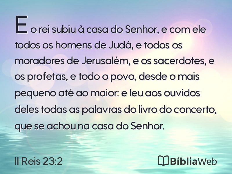 II Reis 23:2 em imagem para compartilhar