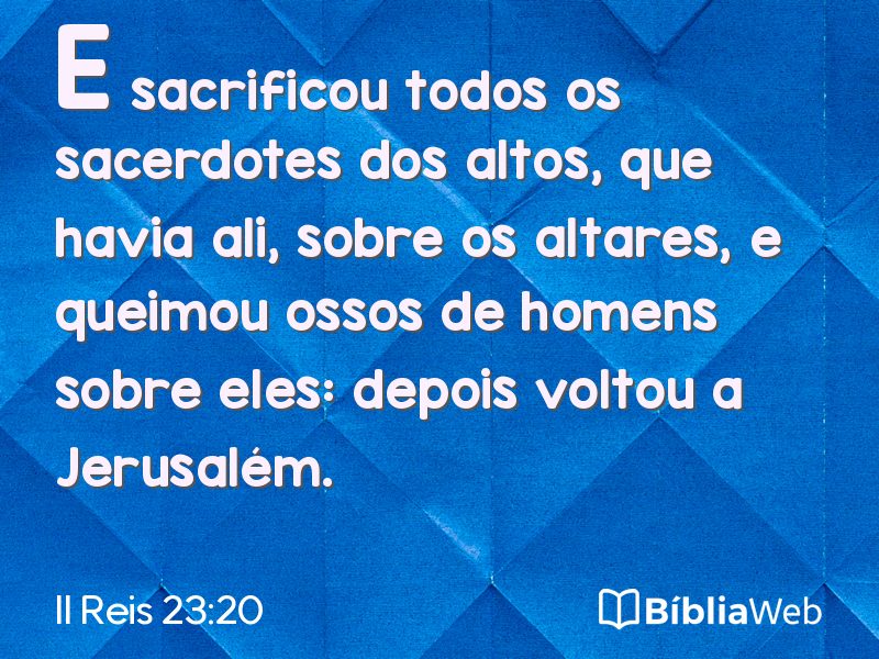 II Reis 23:20 em imagem para compartilhar