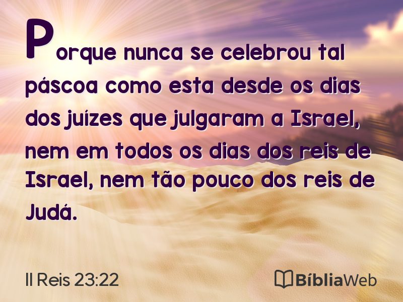 II Reis 23:22 em imagem para compartilhar
