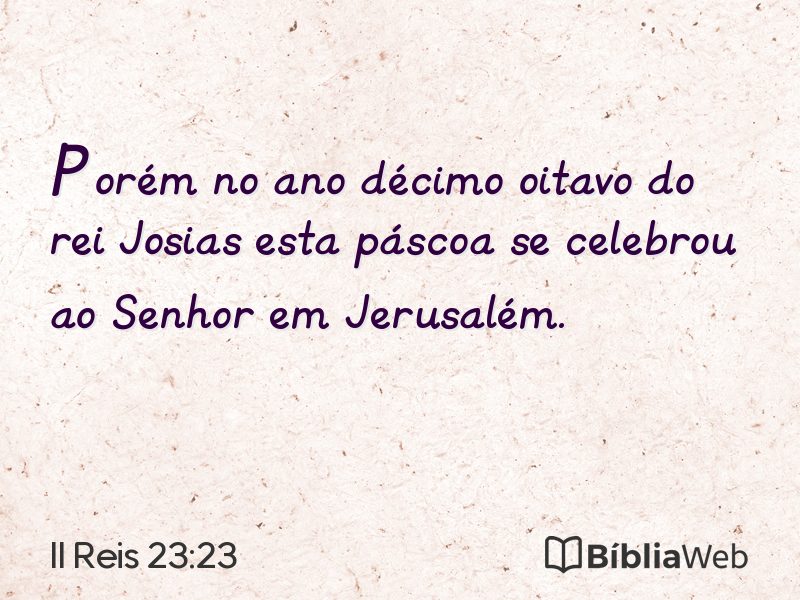 II Reis 23:23 em imagem para compartilhar