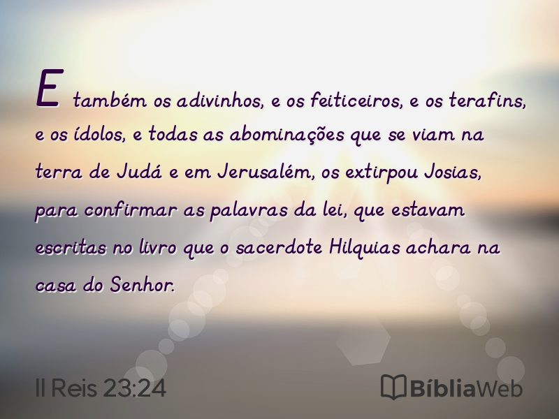 II Reis 23:24 em imagem para compartilhar