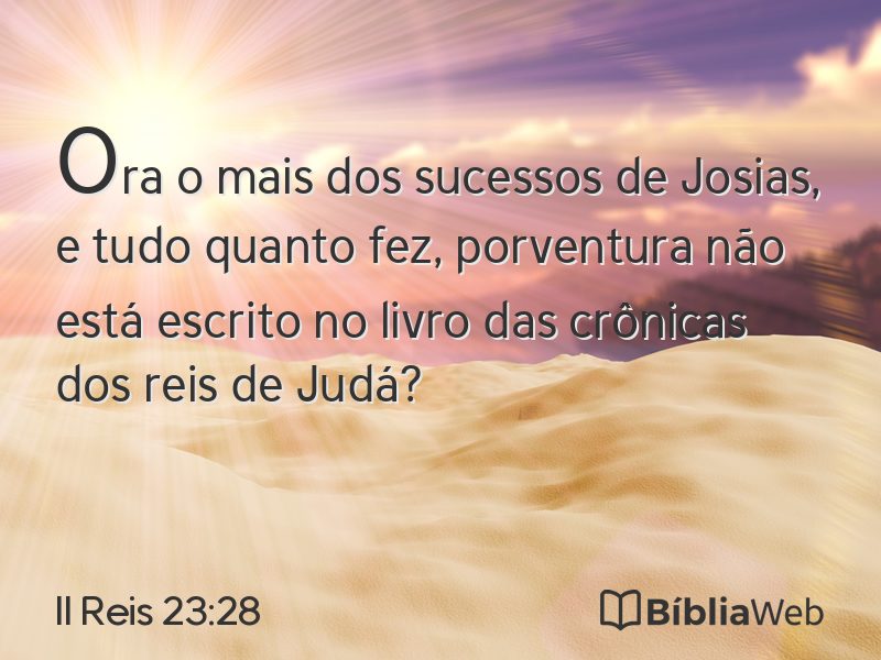 II Reis 23:28 em imagem para compartilhar