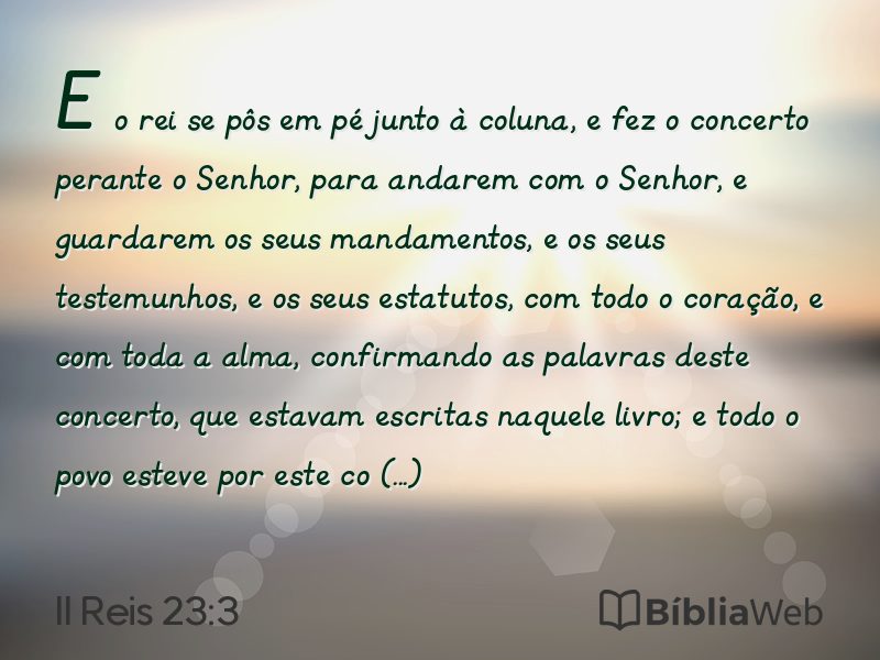 II Reis 23:3 em imagem para compartilhar