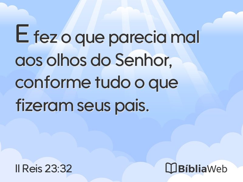 II Reis 23:32 em imagem para compartilhar