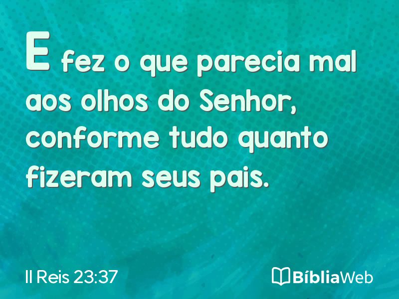 II Reis 23:37 em imagem para compartilhar
