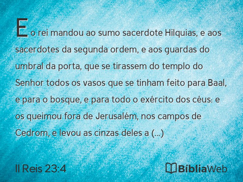 II Reis 23:4 em imagem para compartilhar