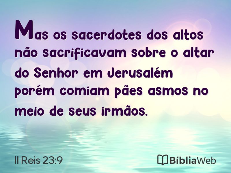 II Reis 23:9 em imagem para compartilhar