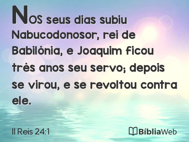 II Reis 24:1 em imagem para compartilhar