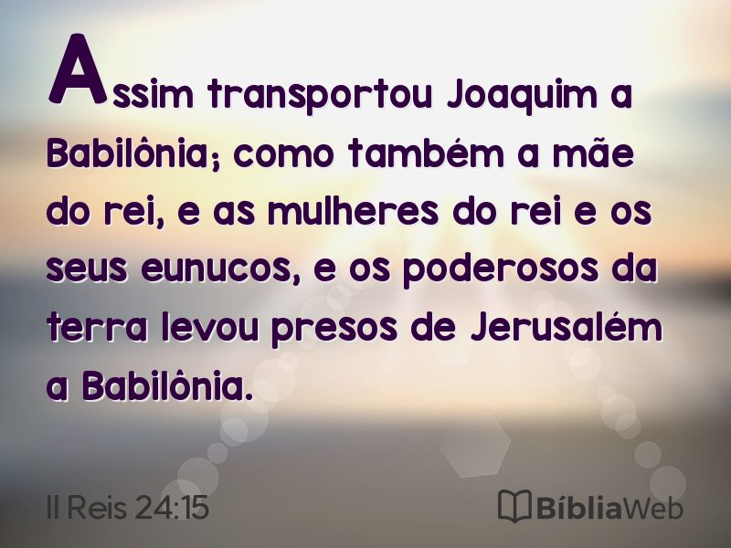 II Reis 24:15 em imagem para compartilhar