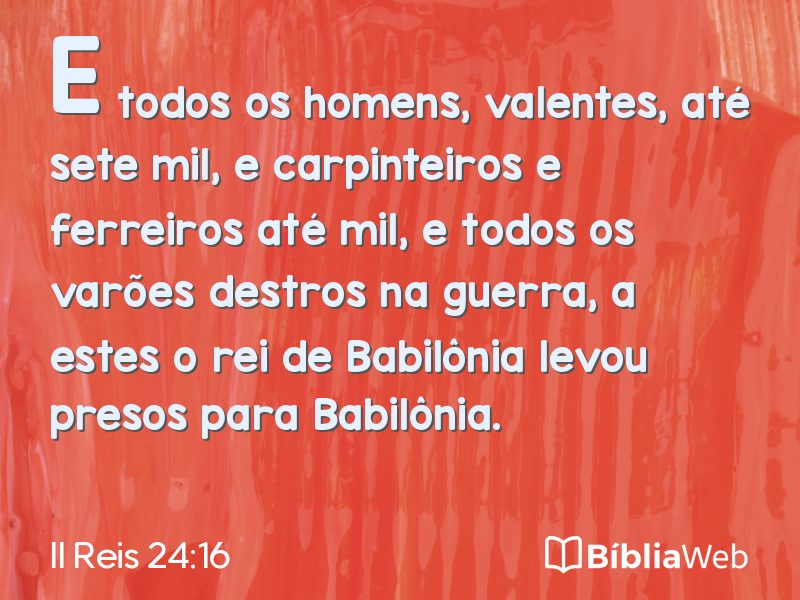 II Reis 24:16 em imagem para compartilhar