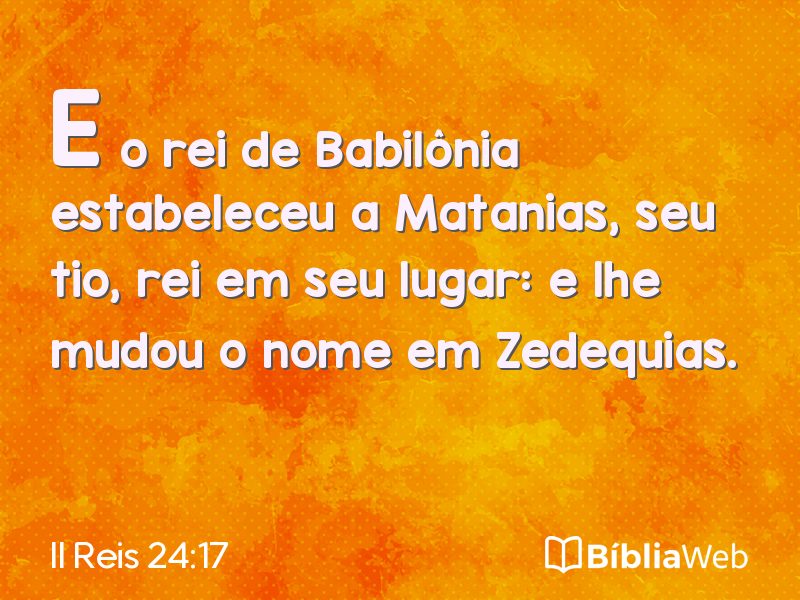 II Reis 24:17 em imagem para compartilhar