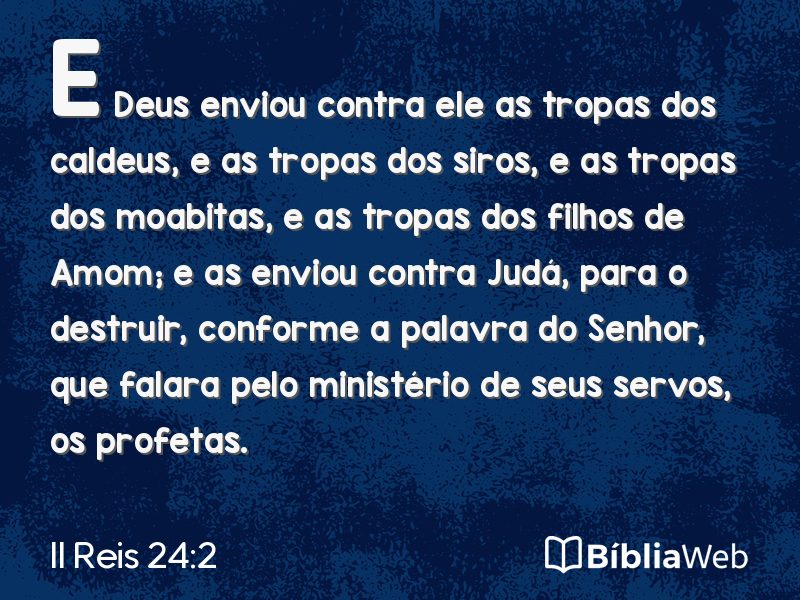 II Reis 24:2 em imagem para compartilhar
