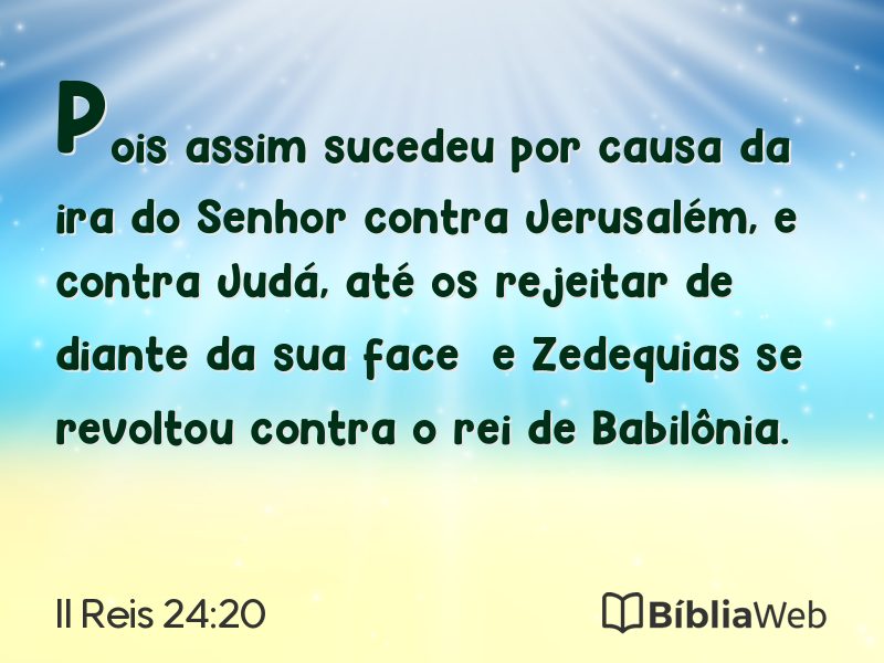 II Reis 24:20 em imagem para compartilhar