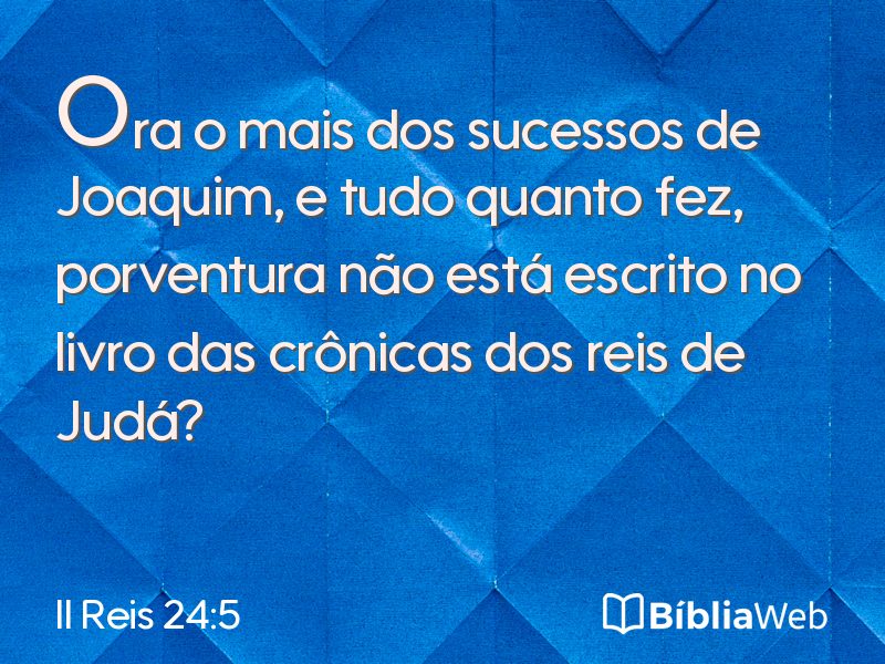 II Reis 24:5 em imagem para compartilhar