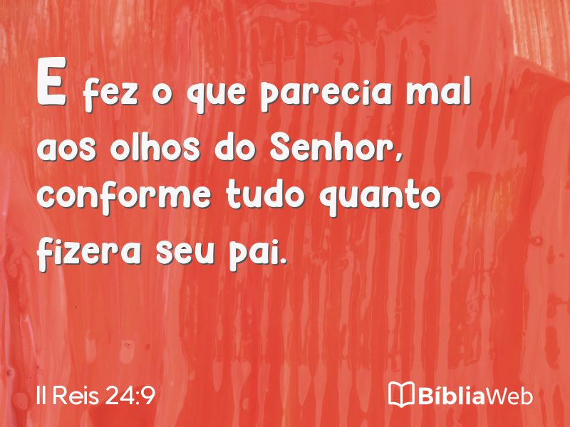 II Reis 24:9 em imagem para compartilhar
