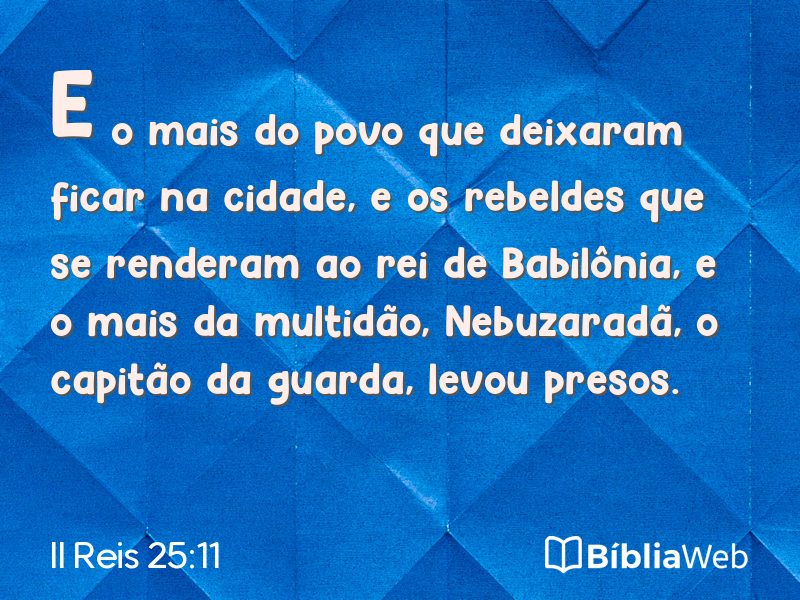 II Reis 25:11 em imagem para compartilhar