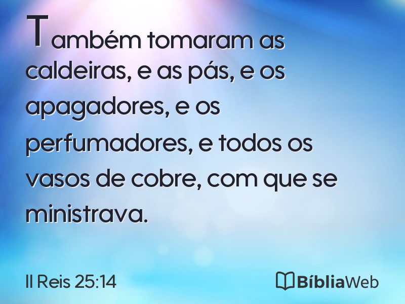 II Reis 25:14 em imagem para compartilhar
