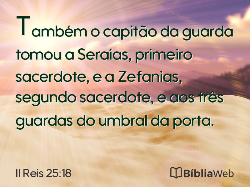 II Reis 25:18 em imagem para compartilhar