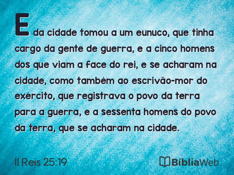 II Reis 25:19 em imagem para compartilhar