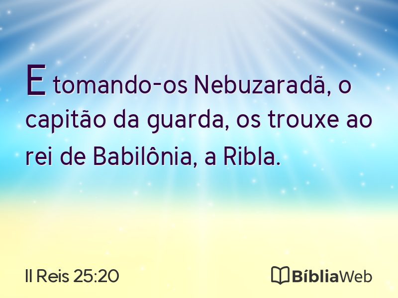 II Reis 25:20 em imagem para compartilhar