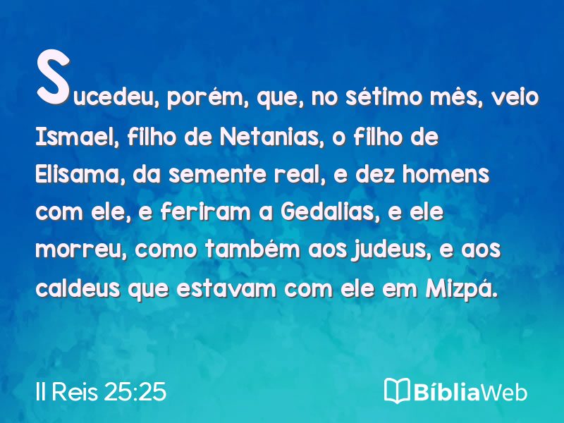 II Reis 25:25 em imagem para compartilhar