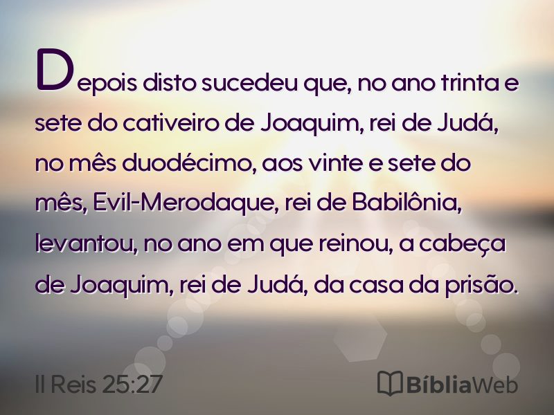 II Reis 25:27 em imagem para compartilhar
