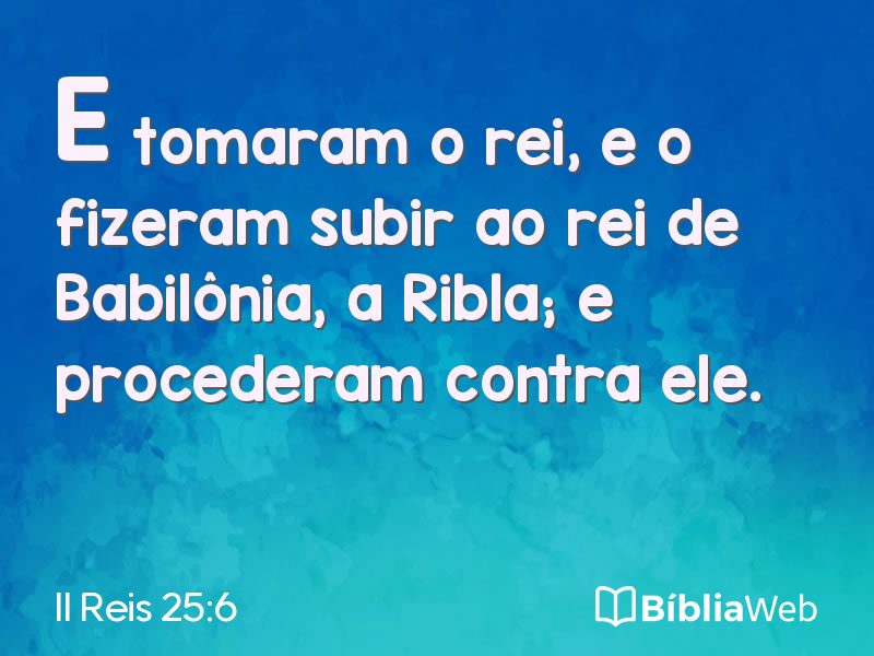 II Reis 25:6 em imagem para compartilhar