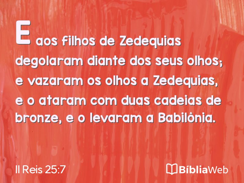 II Reis 25:7 em imagem para compartilhar