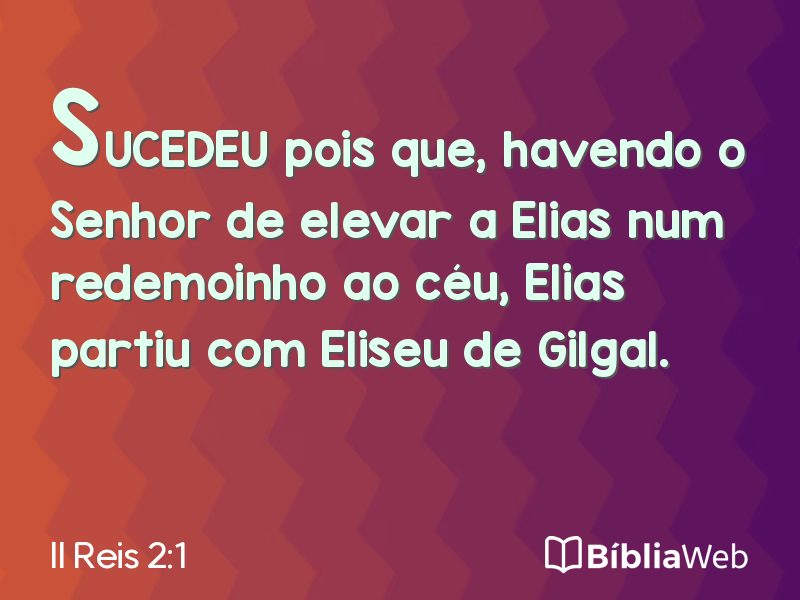 II Reis 2:1 em imagem para compartilhar