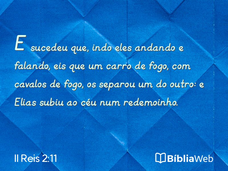 II Reis 2:11 em imagem para compartilhar