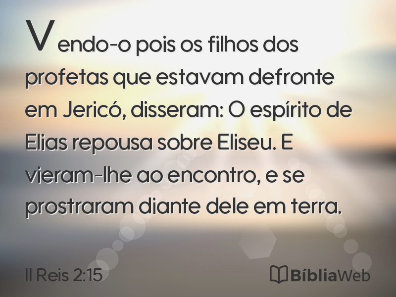 II Reis 2:15 em imagem para compartilhar