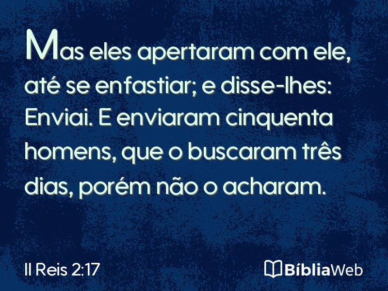 II Reis 2:17 em imagem para compartilhar