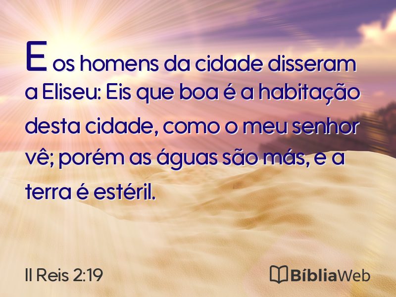 II Reis 2:19 em imagem para compartilhar
