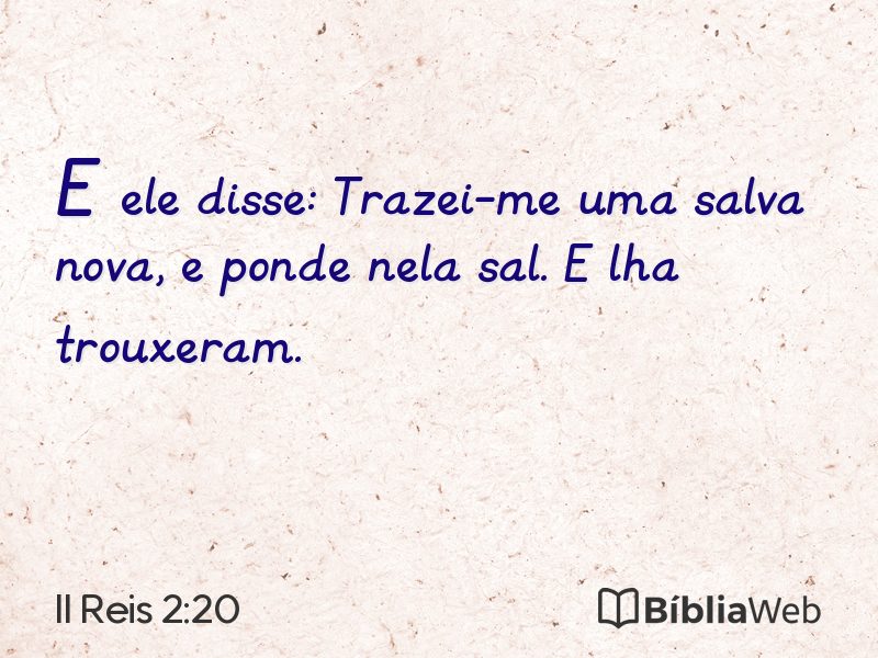 II Reis 2:20 em imagem para compartilhar