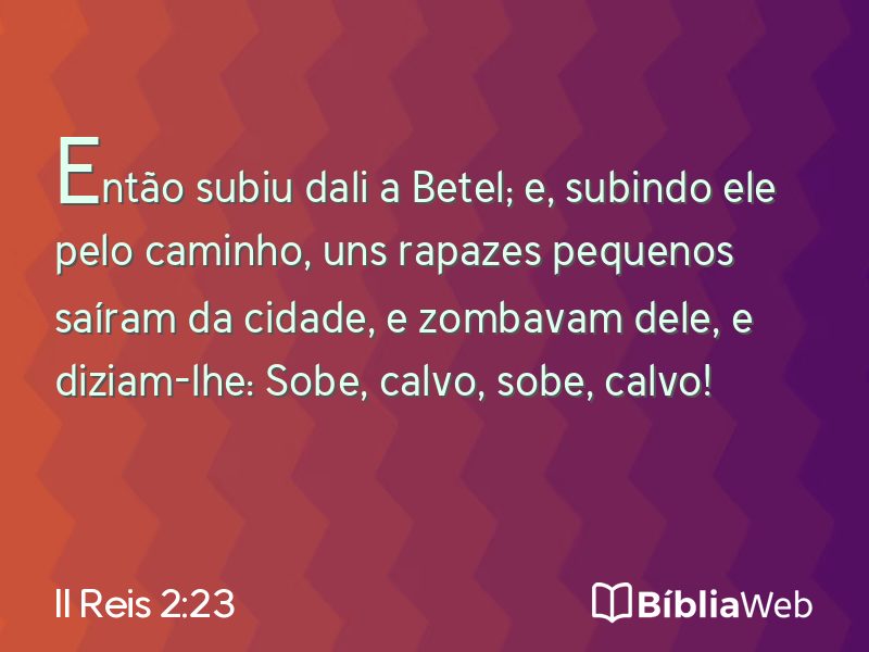 II Reis 2:23 em imagem para compartilhar