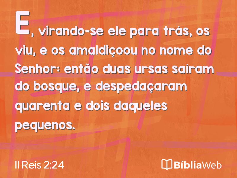 II Reis 2:24 em imagem para compartilhar