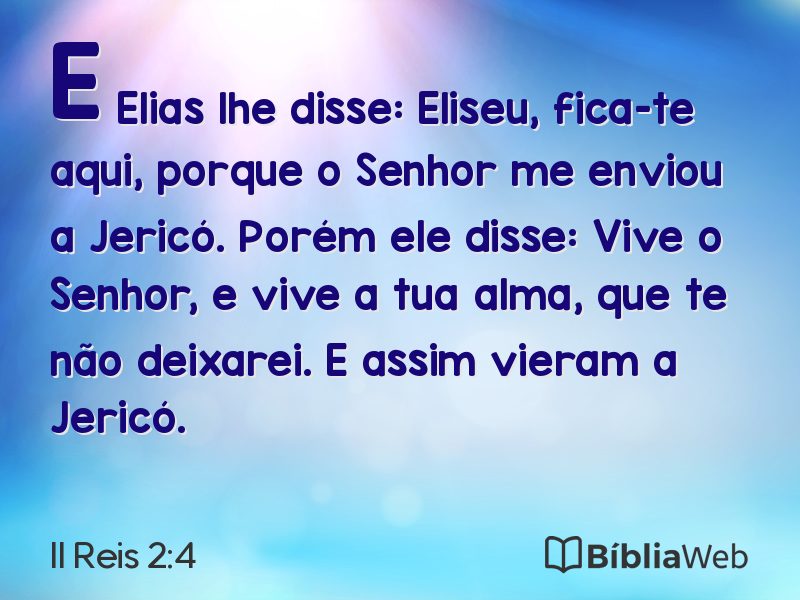 II Reis 2:4 em imagem para compartilhar
