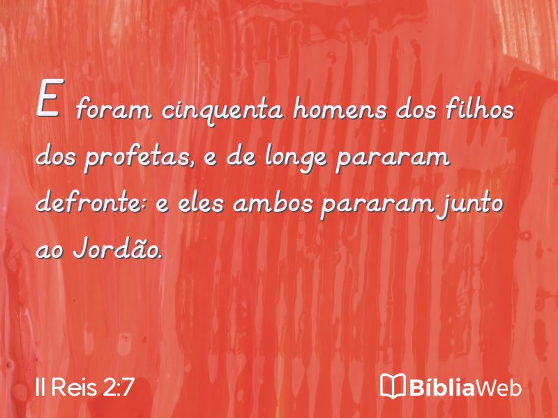 II Reis 2:7 em imagem para compartilhar