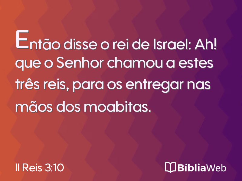II Reis 3:10 em imagem para compartilhar