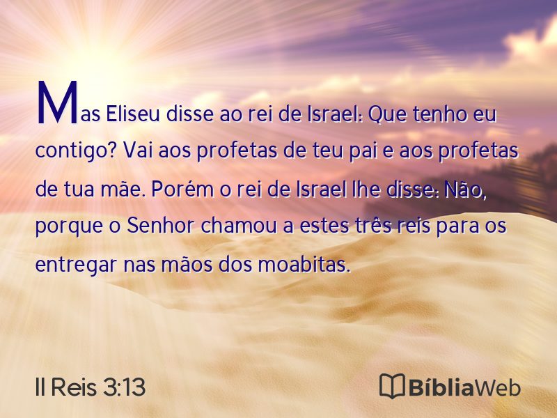 II Reis 3:13 em imagem para compartilhar