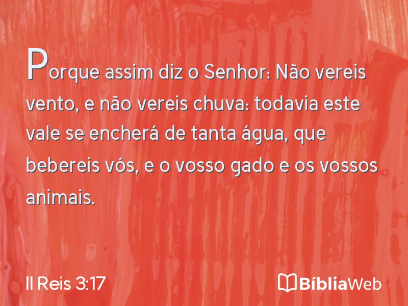 II Reis 3:17 em imagem para compartilhar