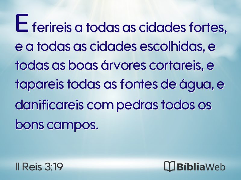 II Reis 3:19 em imagem para compartilhar
